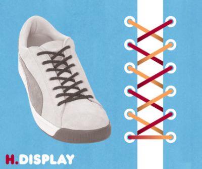 Самый популярный способ завязывать шнурки на кроссовках