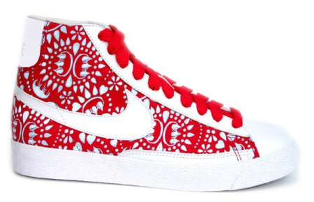 Красные кроссовки Nike Blazer от Claw Money