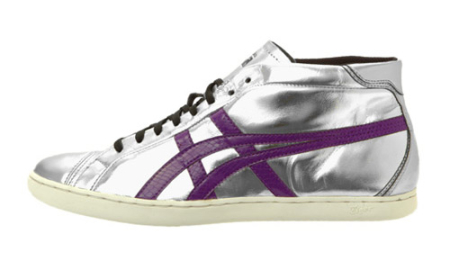 Высокие кроссовки Onitsuka Tiger серебристые