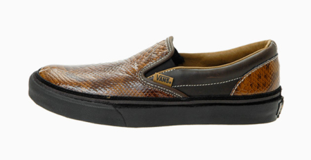 Скейтерские кроссовки VANS Slip-one из змеиной кожи