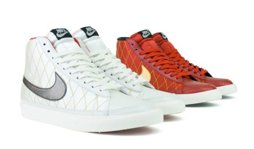 Кроссовки Nike Blazer белые и красные