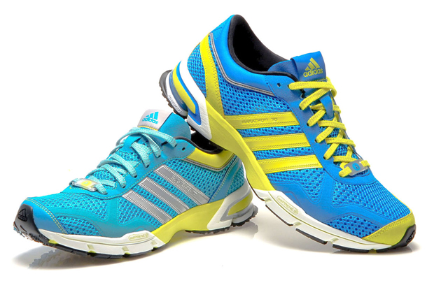 Мужские кроссовки для бега adidas Marathon 10 сине-желтые и голубые