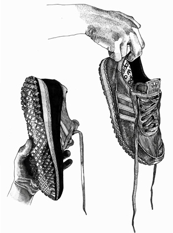 Рисованные кроссовки adidas Marathon